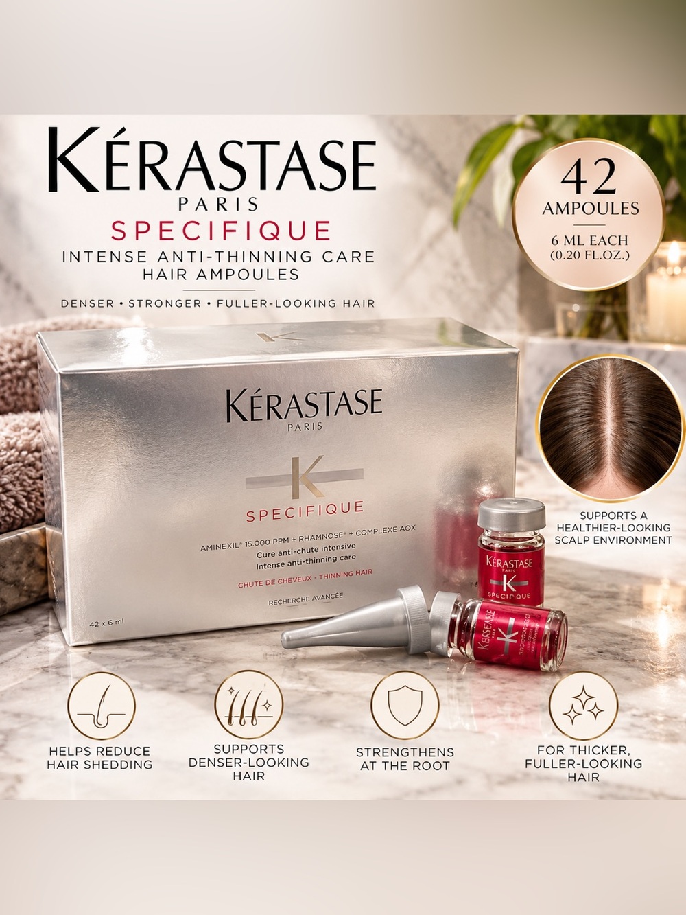 Kérastase Spécifique Cure Anti-Chute 42pc Hair Treatment NEW SEALED